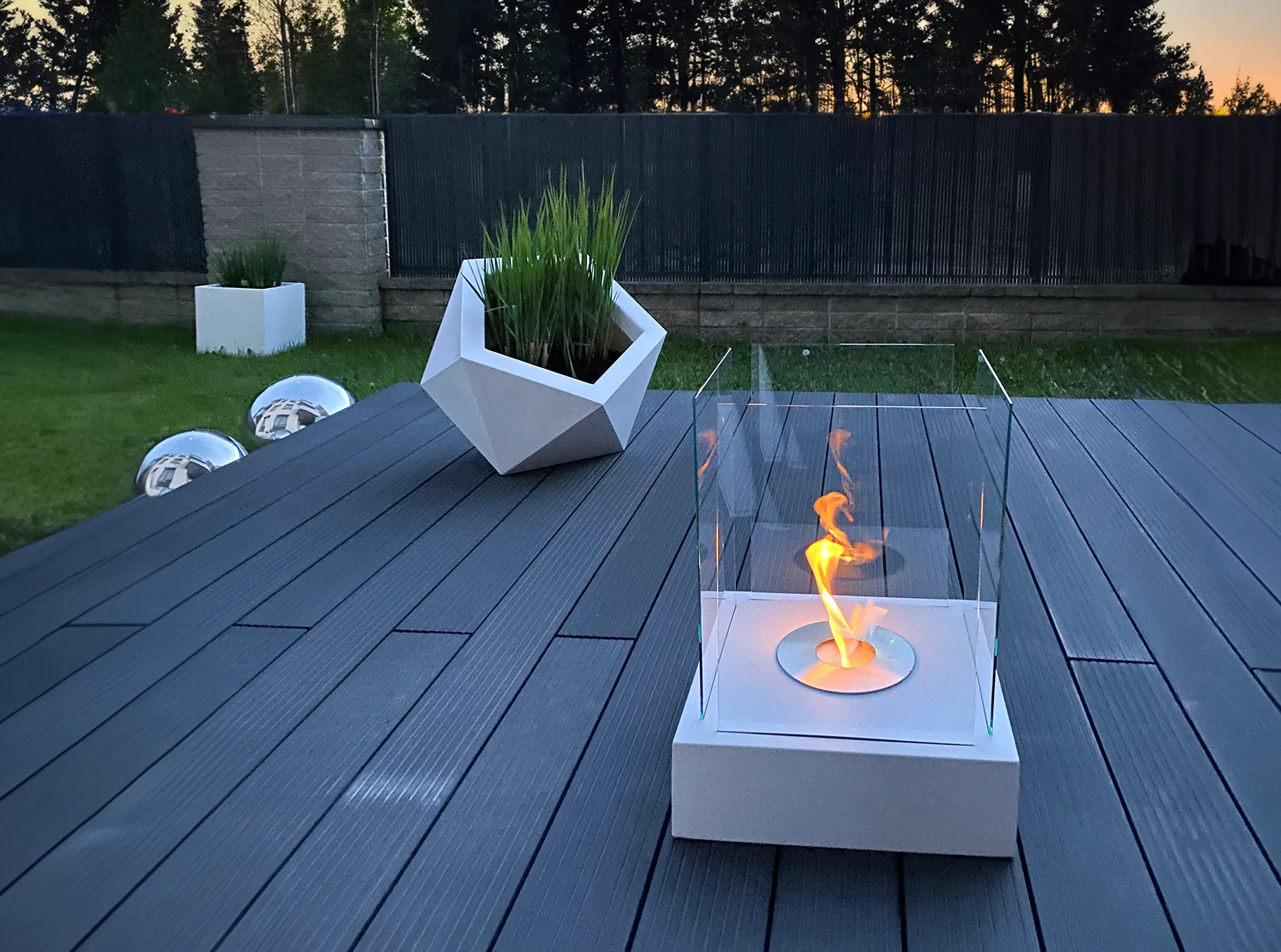 Gulvmodel Fritstående Biopejse 400x400 Mm Hvid Mat