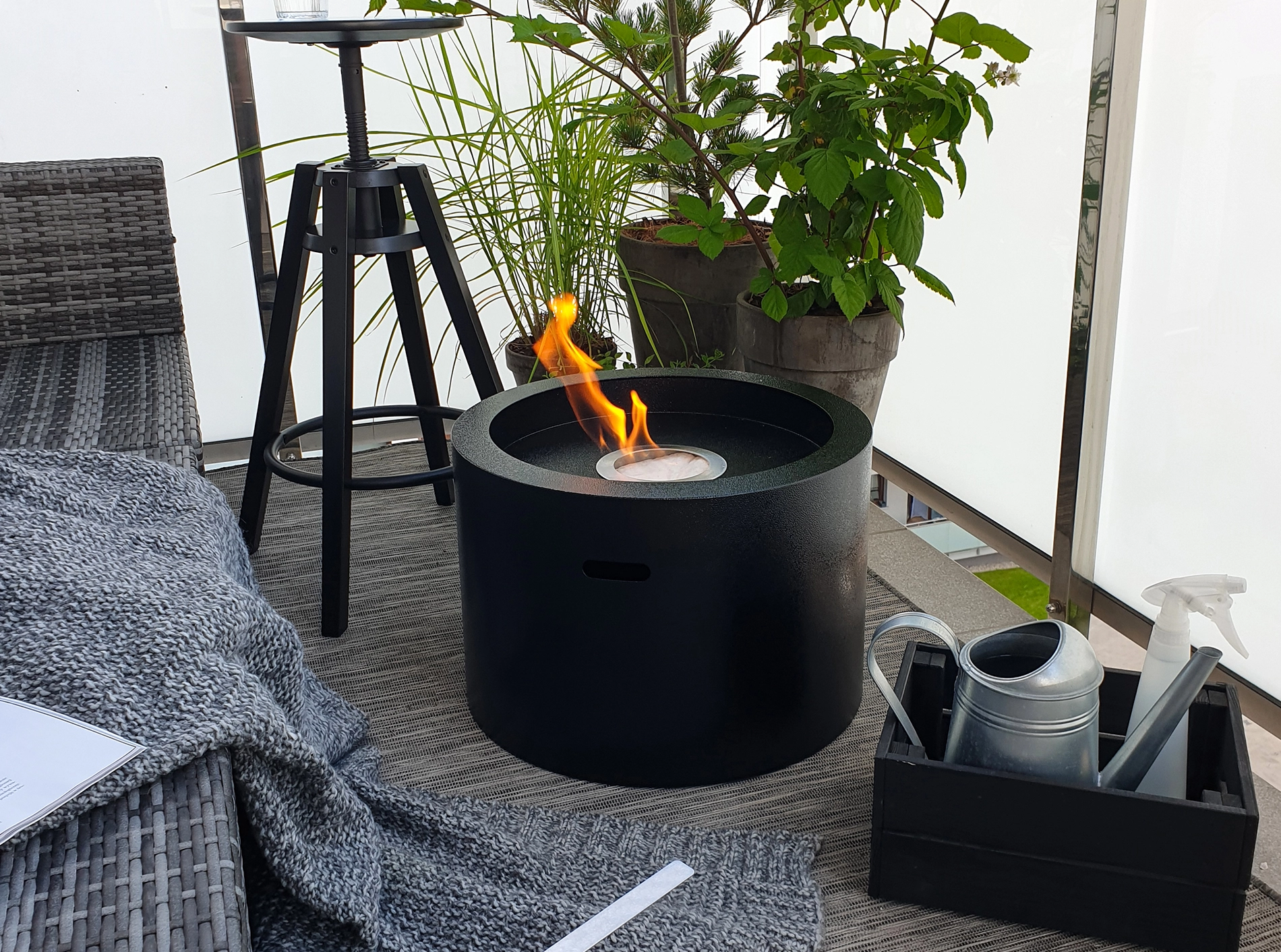 Gulvmodel Fritstående Biopejse 475 Mm Sort Mat